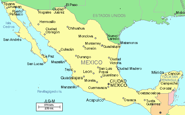 Morelia is in the center of this map